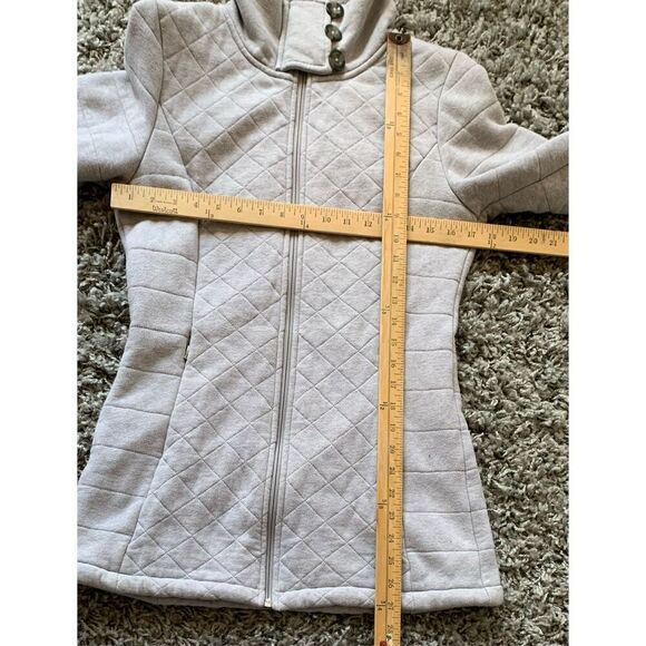 The North Face Caroluna Gray Fleece Lined Quilted SWEATSHIRT Jacket Coat womens - Picture 10 of 10